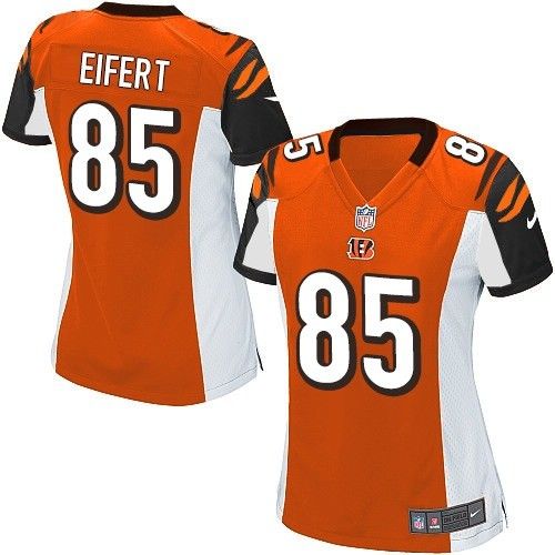 Nike Bengals #85 Tyler Eifert Orange Alternate Women's Stitched NFL Elite Jersey